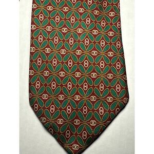 Vintage Classic Brooks Brothers Makers Tie 100%‎ Silk Geometric Red Green Gold
